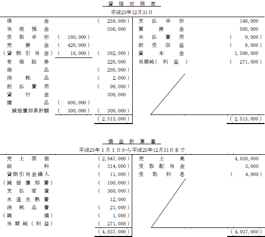 日商簿記試験解答3級-5